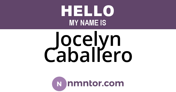 Jocelyn Caballero