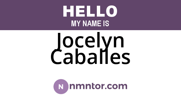 Jocelyn Caballes