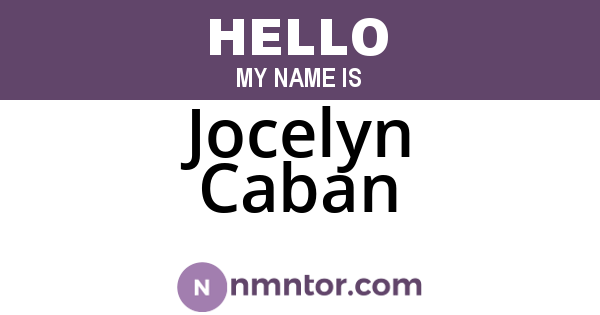 Jocelyn Caban