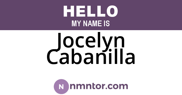 Jocelyn Cabanilla
