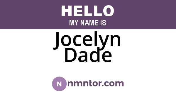 Jocelyn Dade