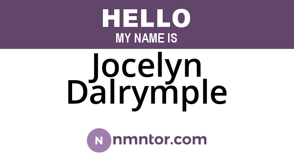Jocelyn Dalrymple