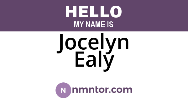 Jocelyn Ealy