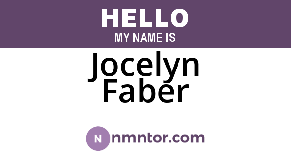 Jocelyn Faber
