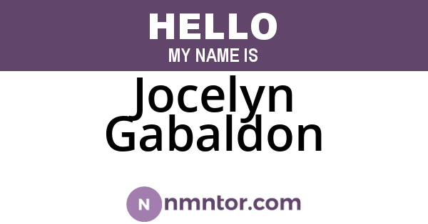 Jocelyn Gabaldon