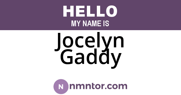Jocelyn Gaddy