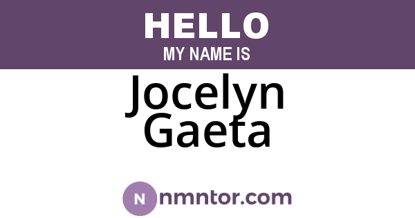Jocelyn Gaeta