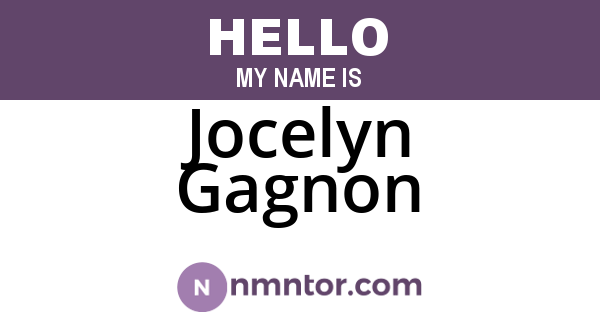 Jocelyn Gagnon