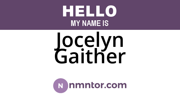 Jocelyn Gaither