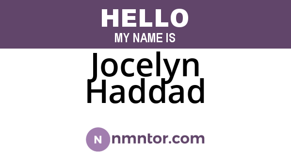 Jocelyn Haddad