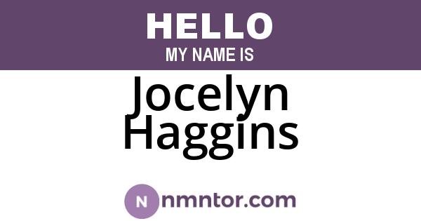 Jocelyn Haggins