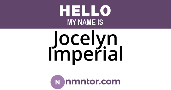 Jocelyn Imperial