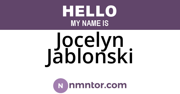 Jocelyn Jablonski