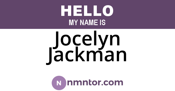 Jocelyn Jackman