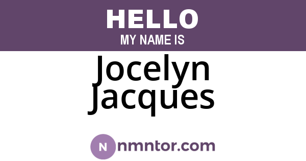Jocelyn Jacques