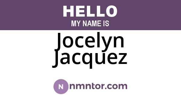 Jocelyn Jacquez
