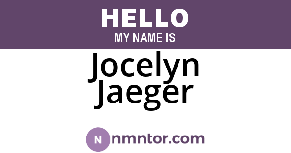 Jocelyn Jaeger