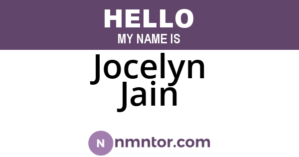 Jocelyn Jain