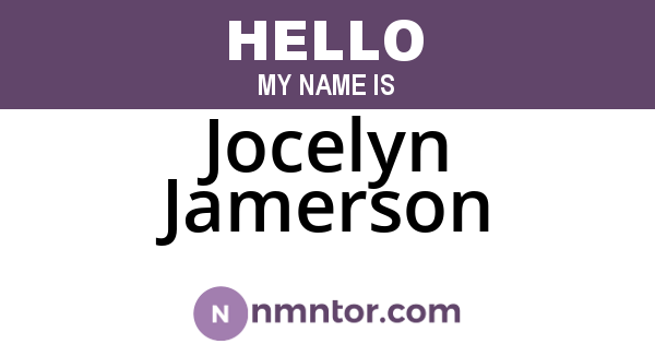 Jocelyn Jamerson