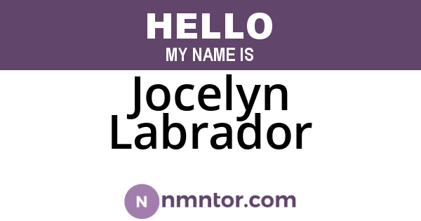 Jocelyn Labrador