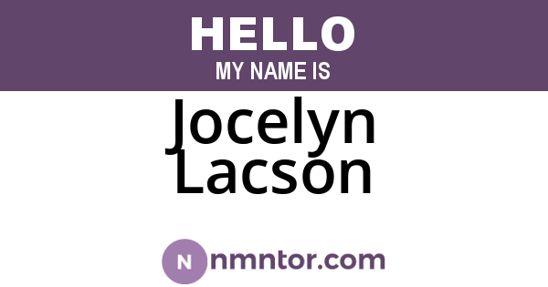 Jocelyn Lacson