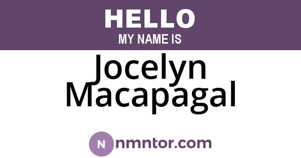 Jocelyn Macapagal