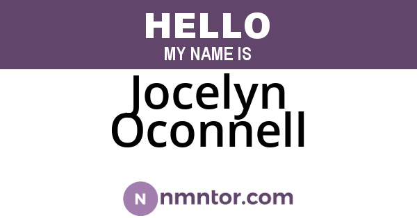 Jocelyn Oconnell