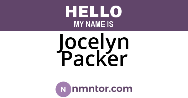 Jocelyn Packer