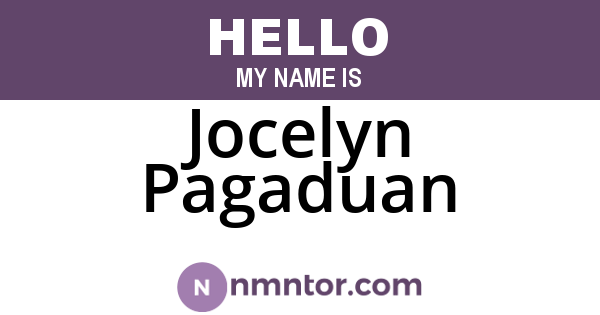 Jocelyn Pagaduan