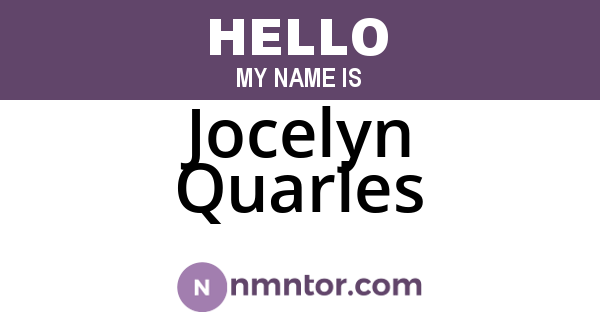 Jocelyn Quarles