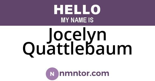 Jocelyn Quattlebaum