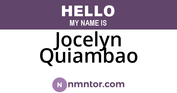 Jocelyn Quiambao