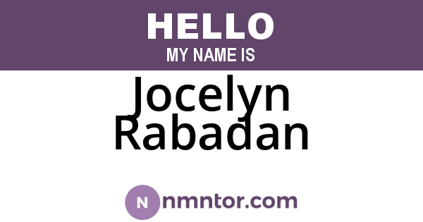 Jocelyn Rabadan