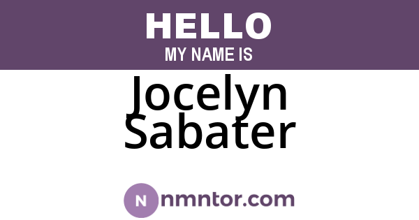 Jocelyn Sabater