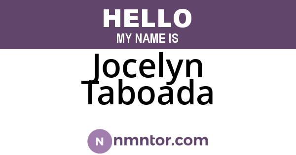 Jocelyn Taboada