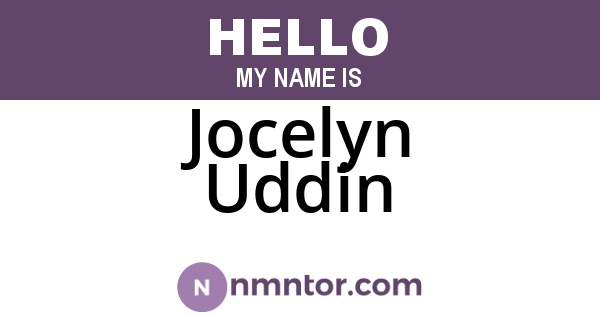 Jocelyn Uddin