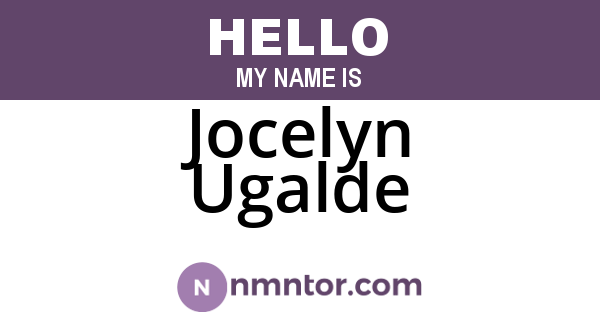 Jocelyn Ugalde