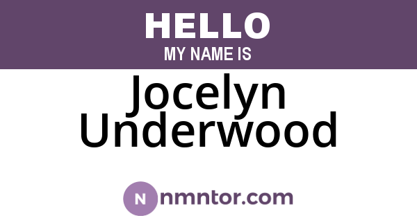 Jocelyn Underwood