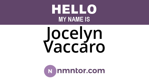 Jocelyn Vaccaro
