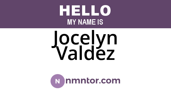 Jocelyn Valdez