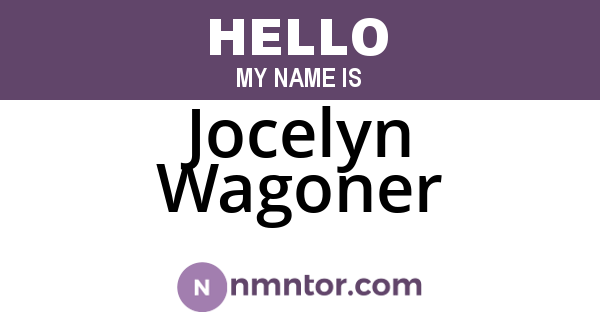 Jocelyn Wagoner