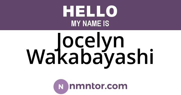 Jocelyn Wakabayashi