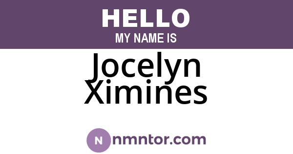 Jocelyn Ximines