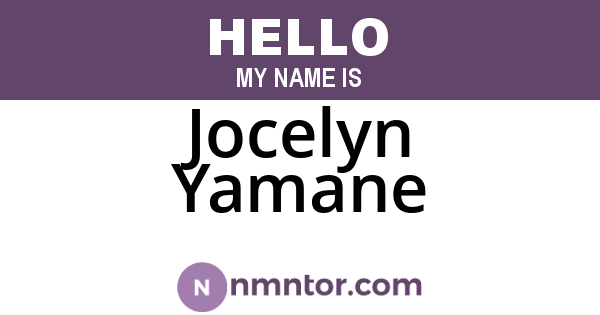 Jocelyn Yamane