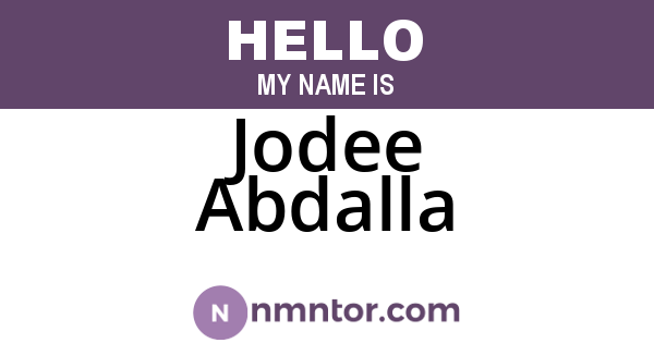 Jodee Abdalla