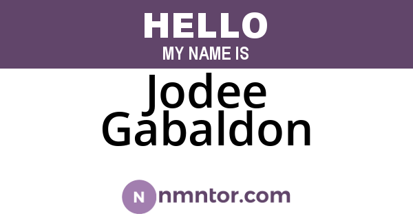 Jodee Gabaldon