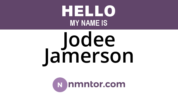 Jodee Jamerson
