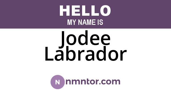 Jodee Labrador