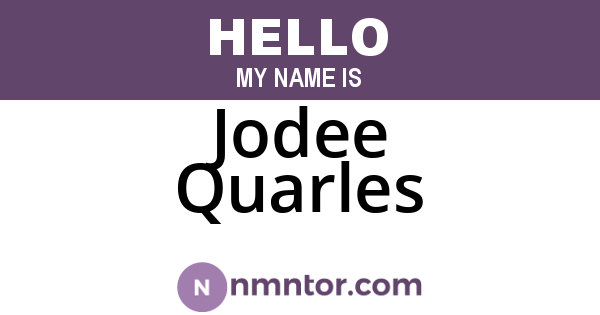 Jodee Quarles