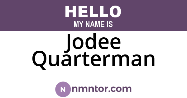 Jodee Quarterman